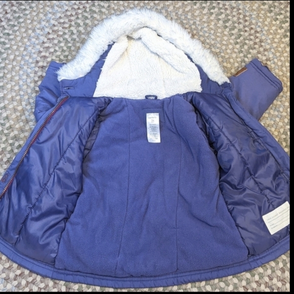 HP😊Carter's Purple Hooded Puffer Jacket - Picture 3 of 5